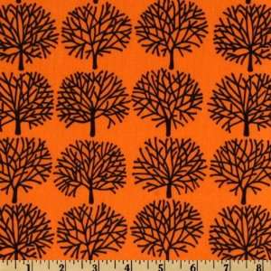  44 Wide Haunted House Ghastly Forest Black/Orange Fabric 