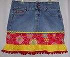 Custom boutique ladies womens denim jeans pom pom skirt size 9 items 