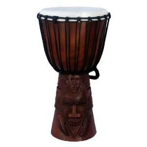  Tribal Moonmask Djembe Drum 19 20 Tall x 9 10 Head 