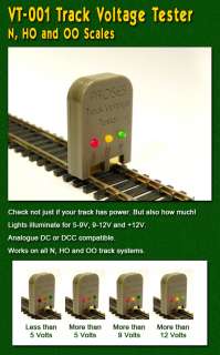 Track Voltage Tester Test if your tracks has enough power. For N, HO 