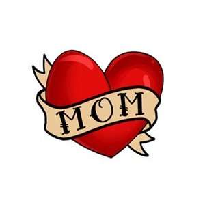  I Love Mom Heart Temporary Tattoo Set of 4 Everything 