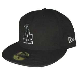  New Custom Los Angeles Dodgers Fitted Hat Black Sports 