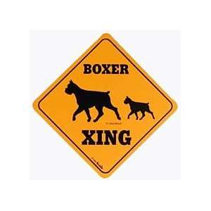  Boxer Crossing Dog Sign Patio, Lawn & Garden