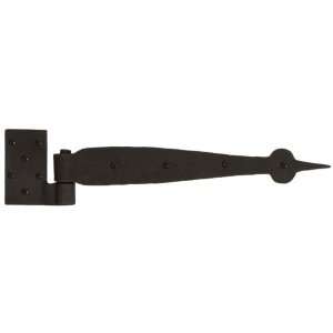  Spear Point Iron Strap Hinge with Pintle   Large   Black 