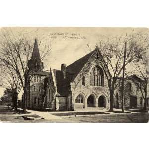  1909 Vintage Postcard First Baptist Church Milwaukee 