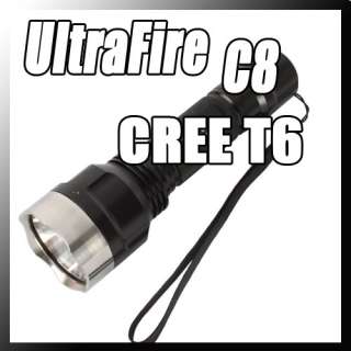   LM Lumen UltraFire C8 CREE XM L XML T6 5 Modes LED Flashlight  