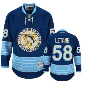  Pittsburgh Penguins Winter Classic Jersey #58 Kris Letang Dark Blue 