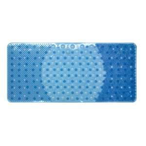 Ginsey Home Solutions Triple Touch Vinyl Bath Mat, Blue  