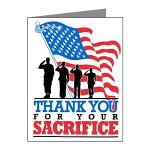 Cards (10 Pack) US Military Army Navy Air Force Marine Corps Thank You 