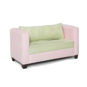  Hannah Baby 44019 Kids Modern Sofa in Pink and Lime 