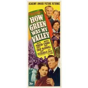  How Green Was My Valley Poster Insert 14x36 Walter Pidgeon 