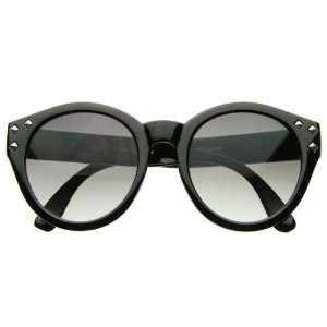 Vintage Inspired Fashion Mod Oversized Circle Round Sunglasses with 