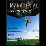 Managerial Accounting 09 Edition, Ramji Balakrishnan (9780470415252 