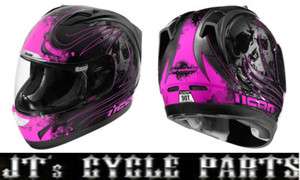 New womens icon alliance threshold pink motorcycle helmet large 0101 