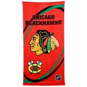   Chicago Blackhawks 30 x 60Red Swirl Beach Towel