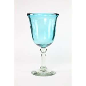  VIVAZ Bolitas Goblet, Turquoise Recycled Glass, Set of 4 