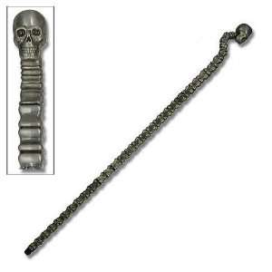  Wicked Silver Death Skull Sword Cane