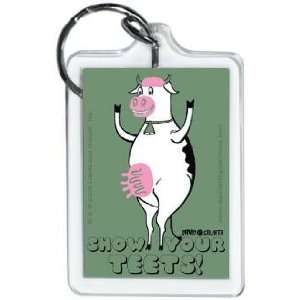  David & Goliath Show Your Teets Lucite Keychain 65570KEY 