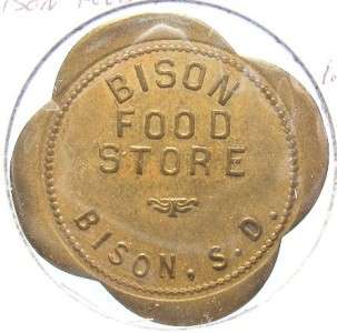 Bison South Dakota Trade Token Bison Food Store/$1.00 (sdt173)  
