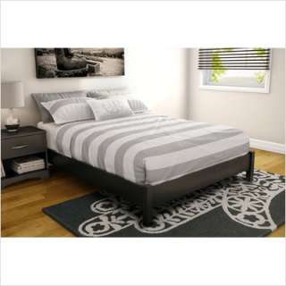 South Shore Step One Full Platform Bed in Pure Black 3070204 