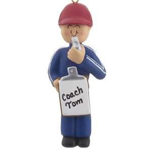  Personalized Coach   Male Christmas Ornament