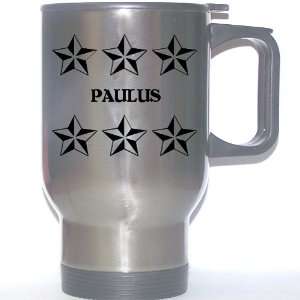  Personal Name Gift   PAULUS Stainless Steel Mug (black 