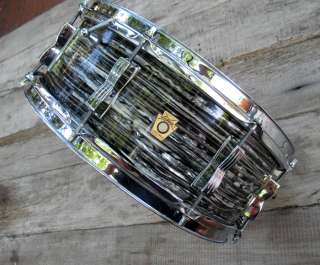 Ludwig 1965 Keystone Black Oyster Pearl Snare Drum The Beatles   Ringo 