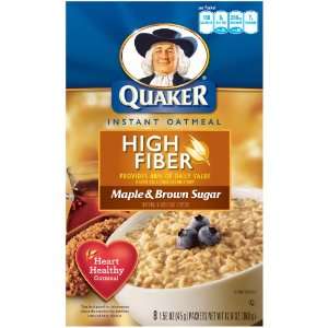   Oatmeal High Fiber, Maple Brown Sugar, 12.6 Ounce Boxes (Pack of 40
