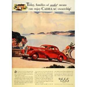  1937 Ad Cadillac Motorcar Series 60 V 8 Red Coupe Model 