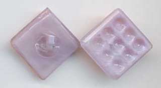 Violet Diamond Glass Checkered Board Buttons 7/8” X 7/8” 056 