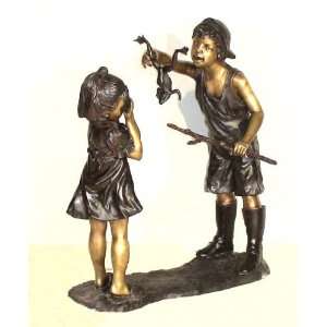   Galleries SRB10083 Taunting Little Sister Bronze