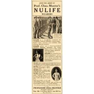  1908 Vintage Ad Prof Charles Munter Nulife Support Corset 