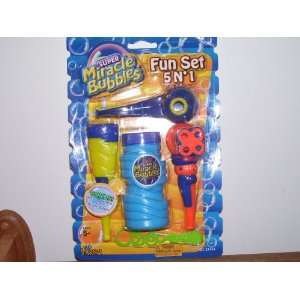  Super Miracles Bubbles Fun Set 5 in 1 Toys & Games