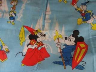   Minnie Mouse Donald Disneyland Castle XL Twin Sheet Fabric  