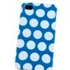 Light Blue w/ White Dot Hard Case+PRIVACY Filter Protector for iPhone 