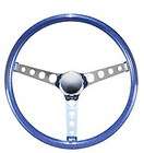 15 Blue Round Hole Metal Flake Steering Wheels   Back 