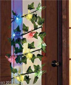 BEAUTIFUL SOLAR BUTTERFLY IVY STRING LIGHT SET DECK PATIO PORCH ACCENT 