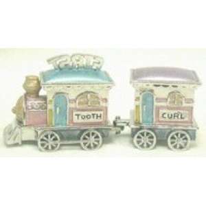  pewter train set w/first curl/tooth 3.5