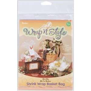 Shrink Wrap Basket Bag, 18 Inch by 30 Inch Clear Arts 