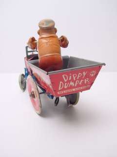 Marx Popeye/ Bluto Dippy Dumper Truck Tin Wind up Toy  