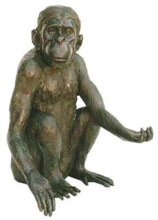 Cast Bronze Sitting Monkey Statue  
