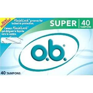  o.b. Tampons, Super Absorbency, Value Pack 40 tampons 