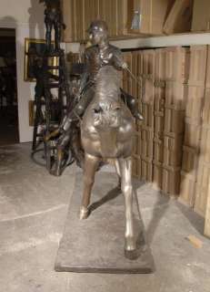 6ft Lifesize French Bronze Horse & Jockey Bonheur  