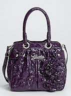 NWT Guess Bonita Small Satchel Top Zip purple Handbag  