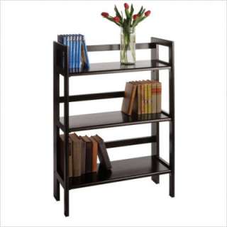   39 H Black Folding Three Tier Bookshelf 20896 021713208965  