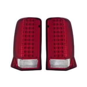 02 06 Cadillac Escalade Red/Clear LED Tail Lights (Will Not Fit EXT 