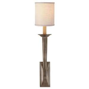  Visual Comfort S2020BZ L Bronze with Wax and Linen Shade 