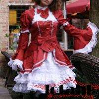 Gothic Lolita Red Dress Cosplay Costume Custom made szM  