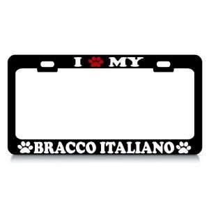  I LOVE MY BROCCO ITALIANO Dog Pet Auto License Plate Frame 