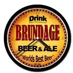  BRUNDAGE beer and ale cerveza wall clock 